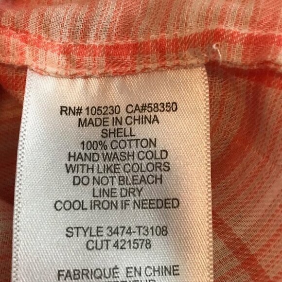 JOIE Plaid Western Style 100% Cotton Button  Down Shirt Size M - Picture 7 of 7